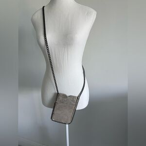 Small Silver cross shoulder mini purse  chain strap